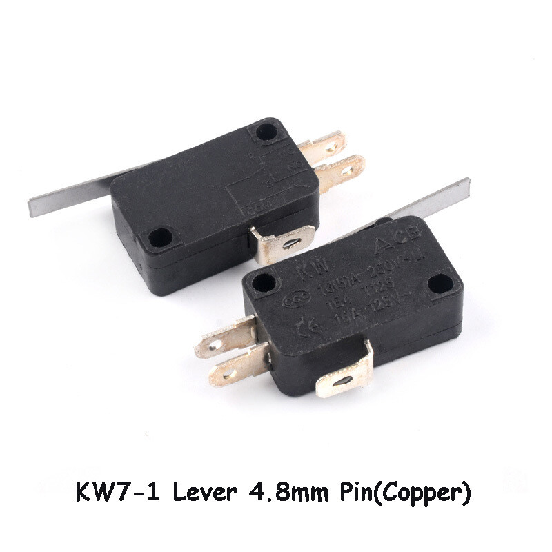 Micro Limit Switch SPDT Microswitch Roller Lever Arm Actuator 4.8mm 6.3mm Pin