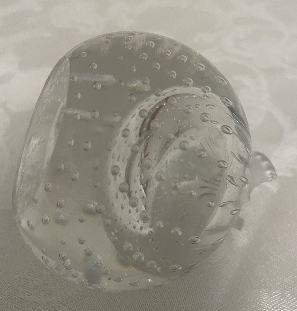 Vintage Clear Controlled Bubbles Perfume Bottle READ