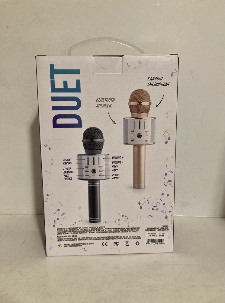 IJoy 2-Pack Duet Karaoke True Wireless Bluetooth Microphone Set
