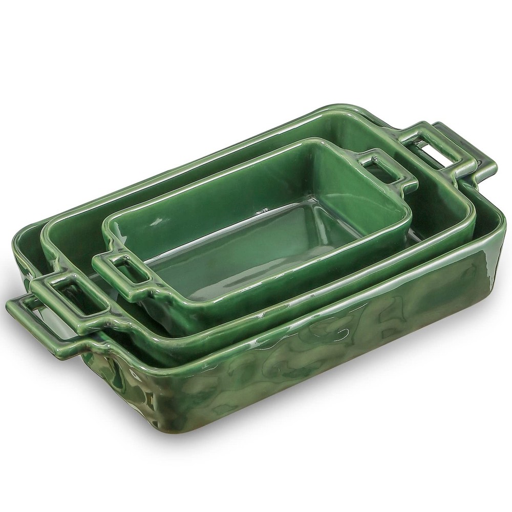 VICRAYS Ceramic Bakeware Set, Porcelain Rectangular Baking Dish, Baking Pan L...