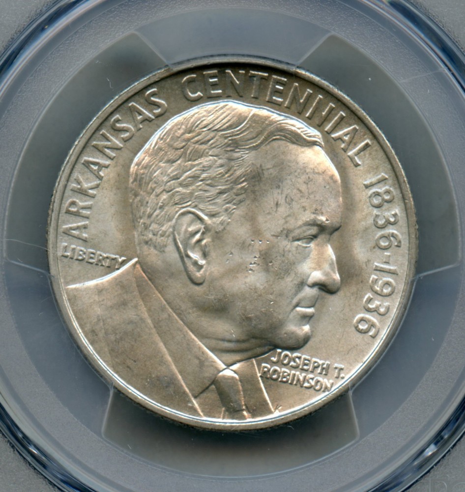 1936 Robinson Commemorative Silver Half Dollar PCGS MS 64