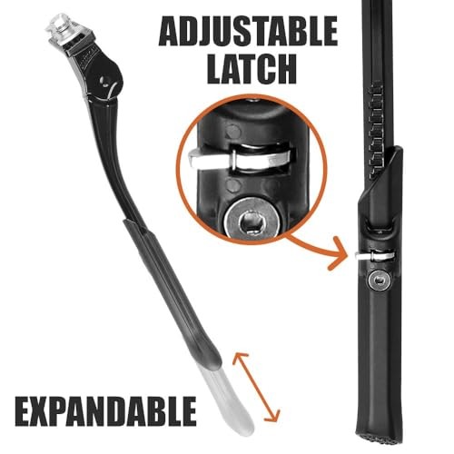 Chromium Adjustable Bicycle Kickstand with Concealed Silver Regular Duty