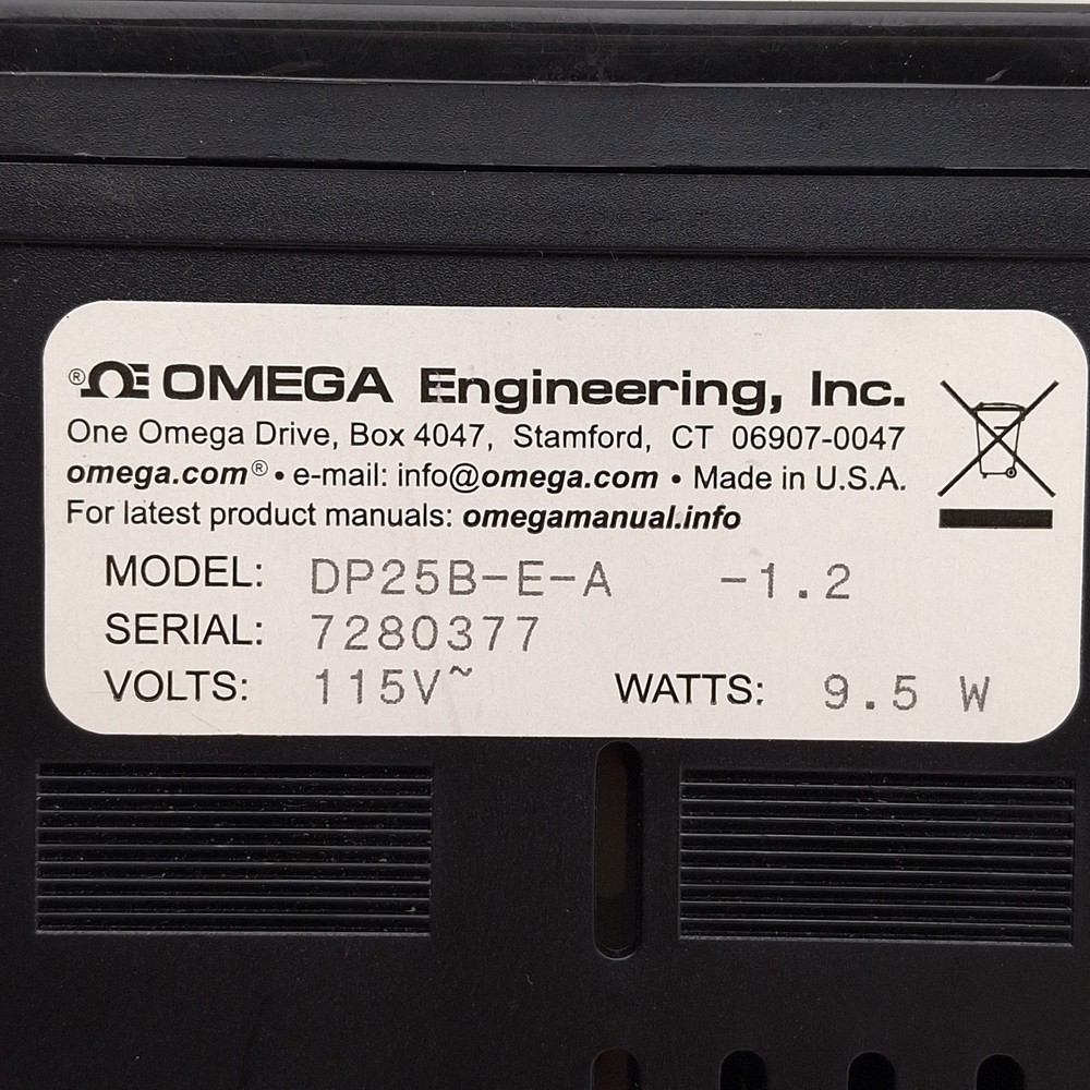 Omega DP25B-E-A Process Panel Meter w/ Analog Output, 115VAC 9.5W, 1/8 DIN