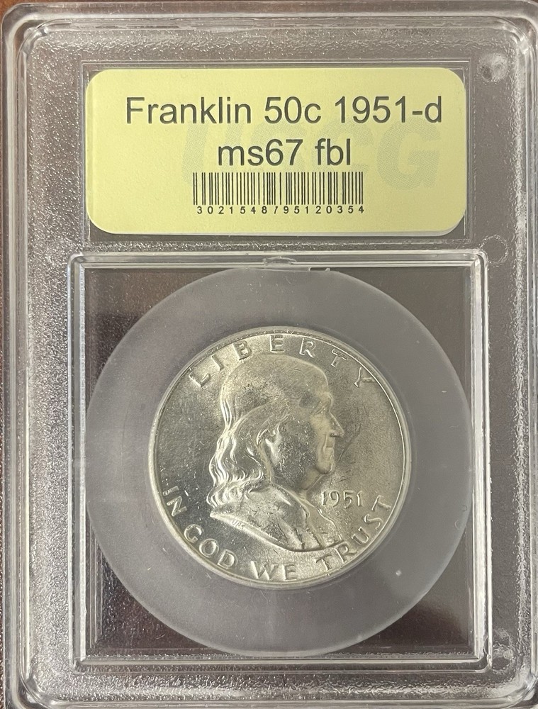 1951 Franklin Half Dollar Full Bell Line