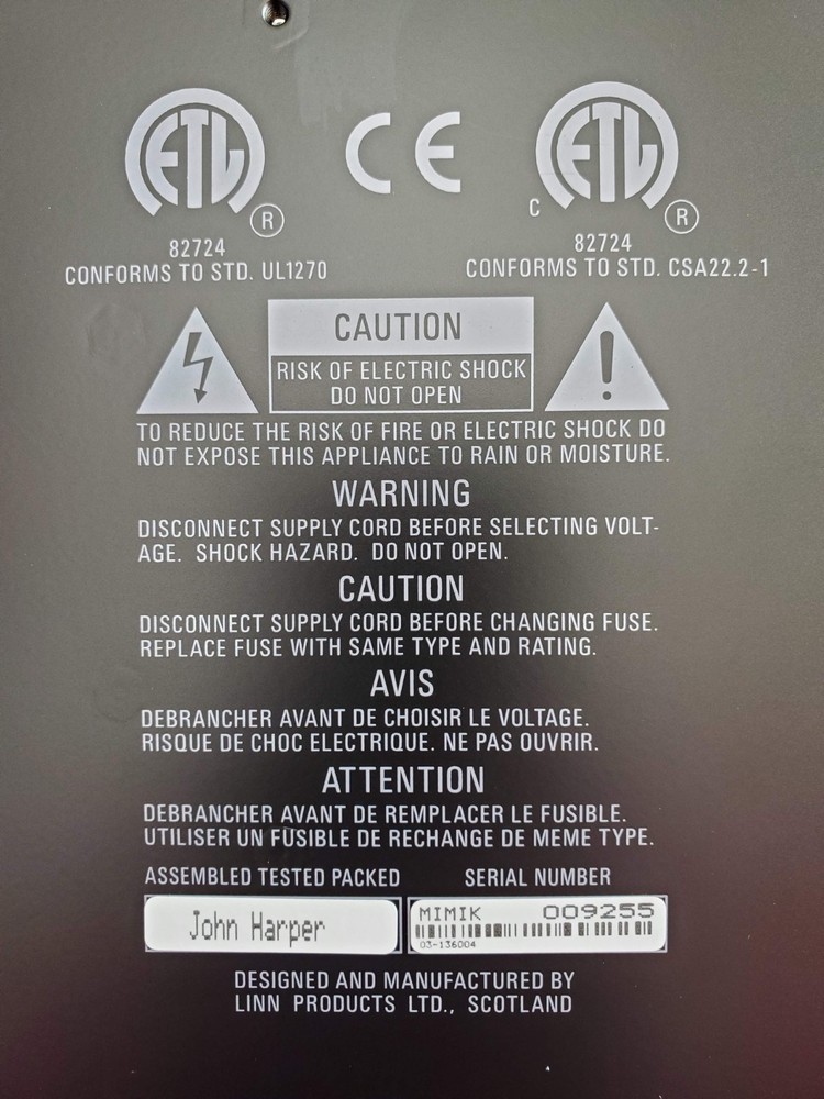 Linn Mimik CD Player/Mint