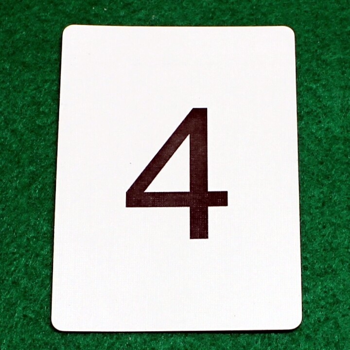Number 4, Bicycle Printed Gaff Card, Blue