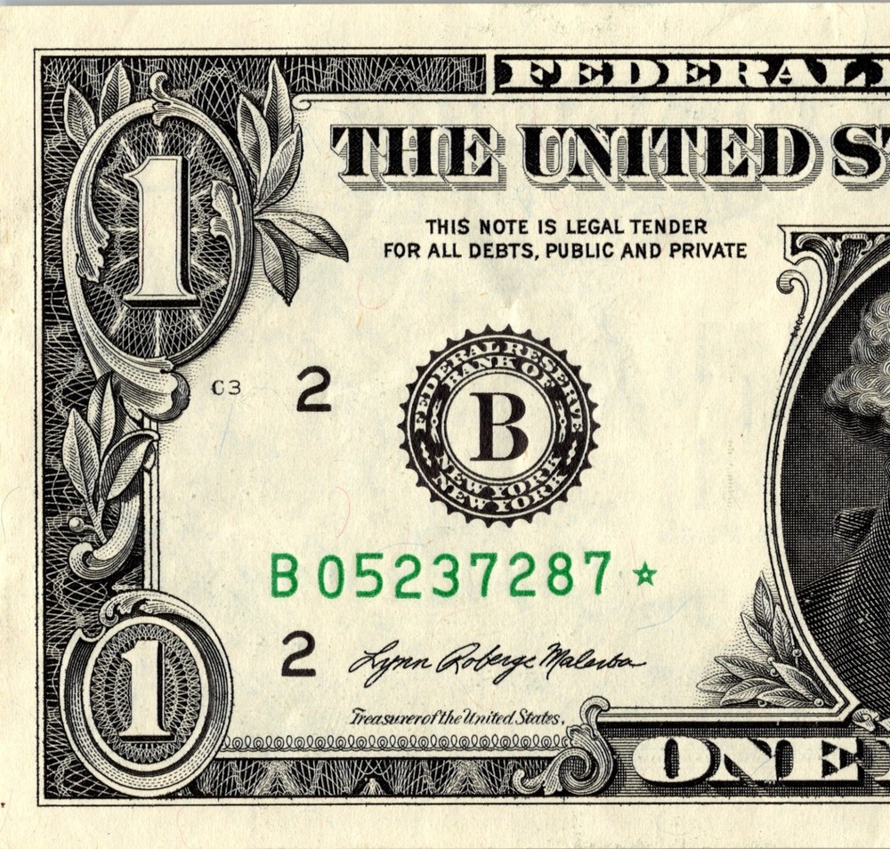 2021 B Star note Fancy Serial Number Regular Run