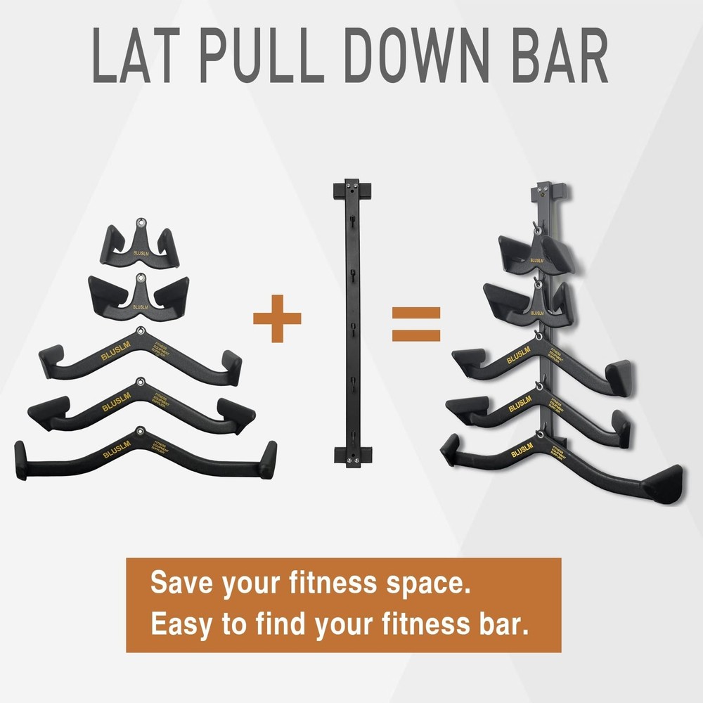 Lat Pull Down Bar T bar Row Attachment, V Bar Tricep Lat Pulldown Attachments...