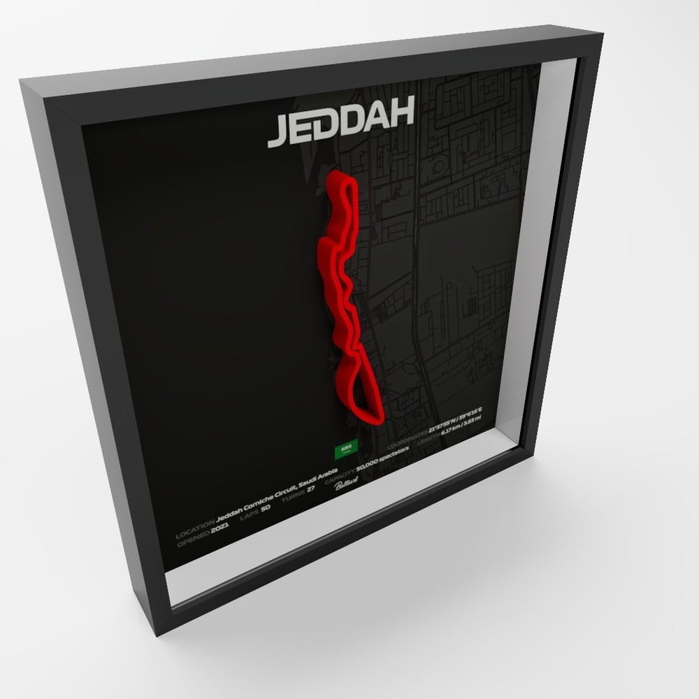 Jeddah Corniche Circuit 3D Shadow Box