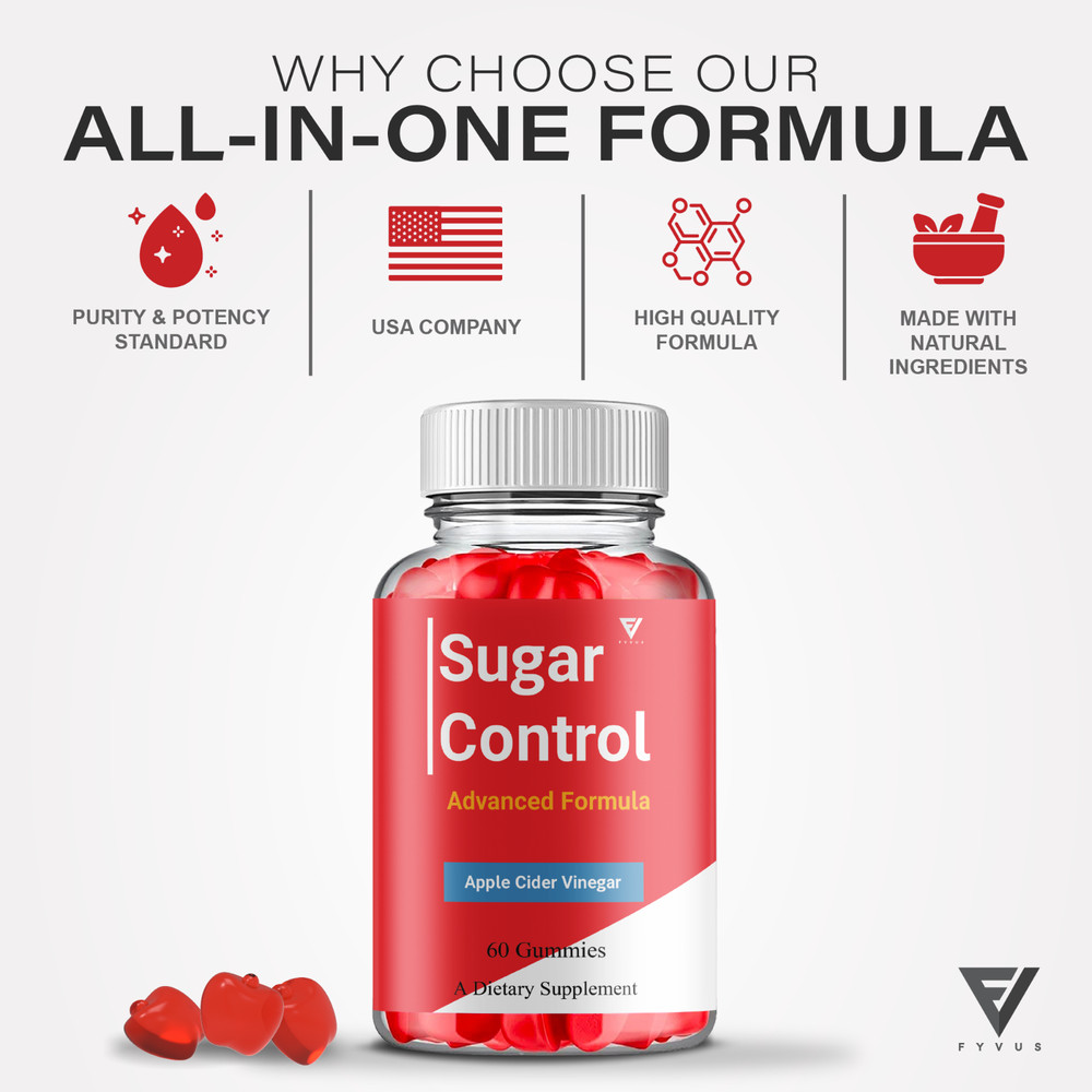 (5 Pack) Sugar Control Keto Gummies, SugarControl Keto ACV Support (300 Gummies)