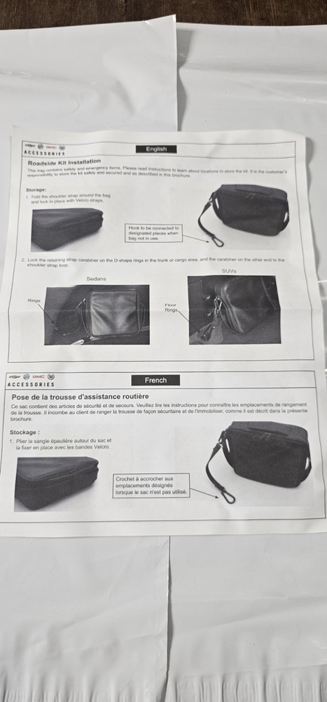 Cadillac Emergency Road Side Kit