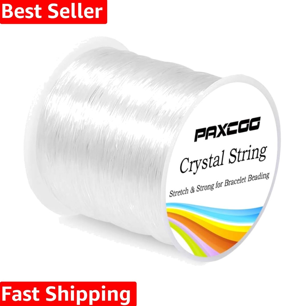 120m Stretchy 0.8mm Crystal Clear Elastic String for Beading & Jewelry Projects