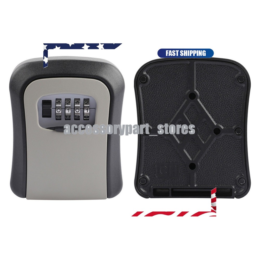 4 Digit Key Safe Lock Box Combination Security Storage Case Organizer Wall Mount