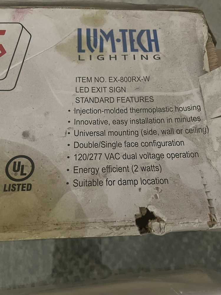 LUM-Tech LED EXIT SIGN EX800rx-w