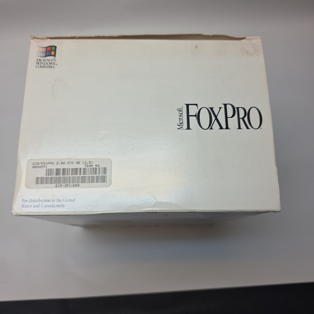 Microsoft FoxPro Database Management System Version 2.6 VTG 1994 - New Open Box