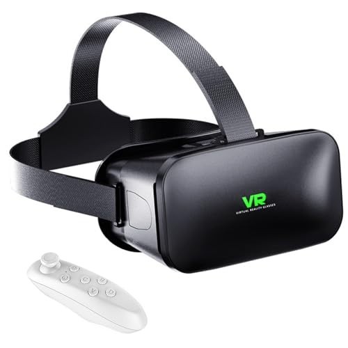 3D VR Headset for iPhone & Android, Adjustable Anti-Blue Light Glasses, 4.5"-6.7