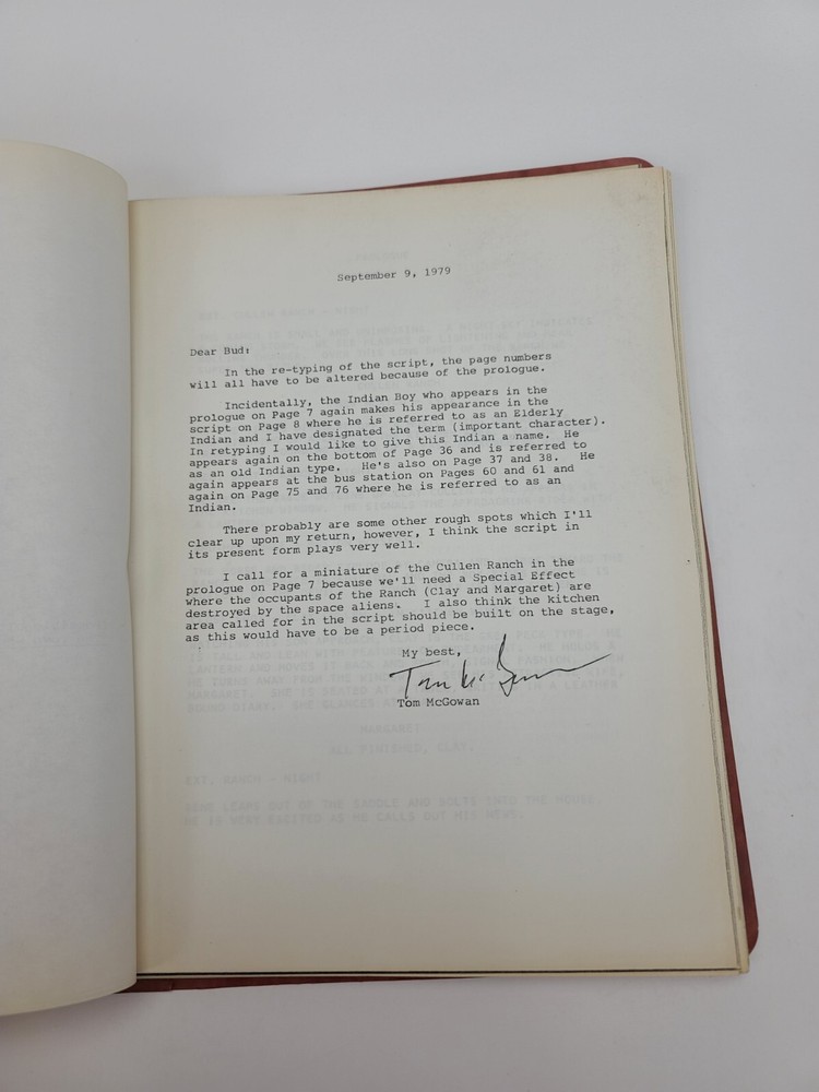 IN THE SPIDER'S WEB / Tom McGowan 1970's Unproduced Screenplay