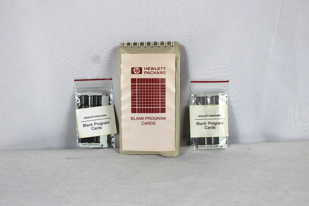 HEWLETT PACKARD (HP) BLANK PROGRAM CARDS with CASE for HP-65, HP-67 & HP-97