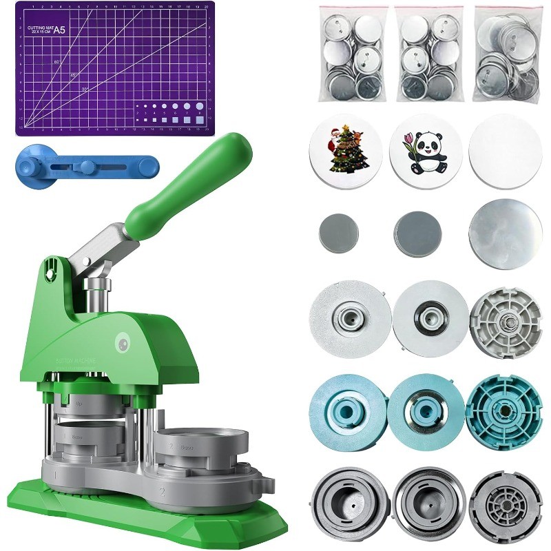 Maker Machine 3 Sizes DIY Pin Making Machine 1+1.25+2.25 inch, Interchangeable