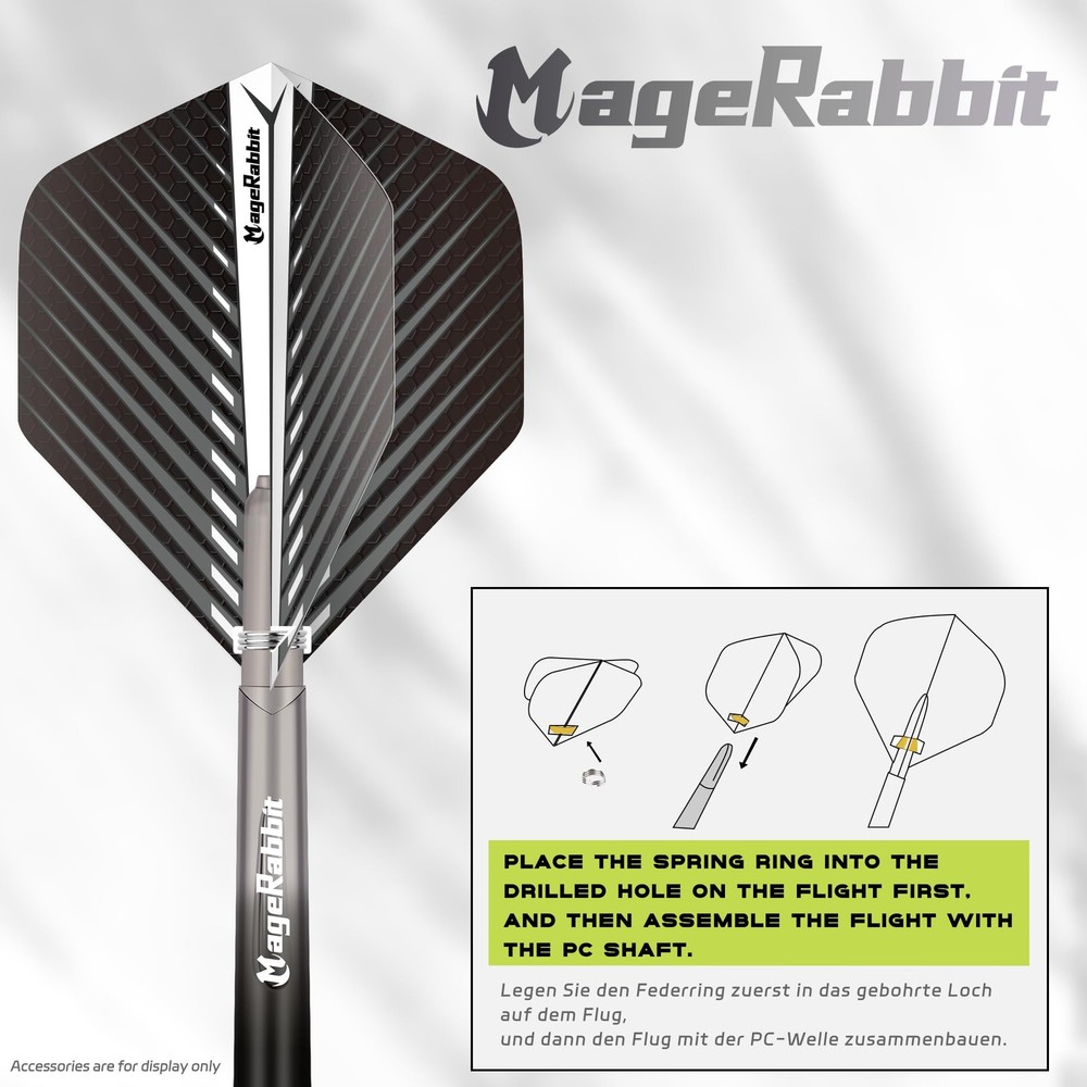 MageRabbit Standard Dart Flights 66Pcs, Set for Soft Multicolor