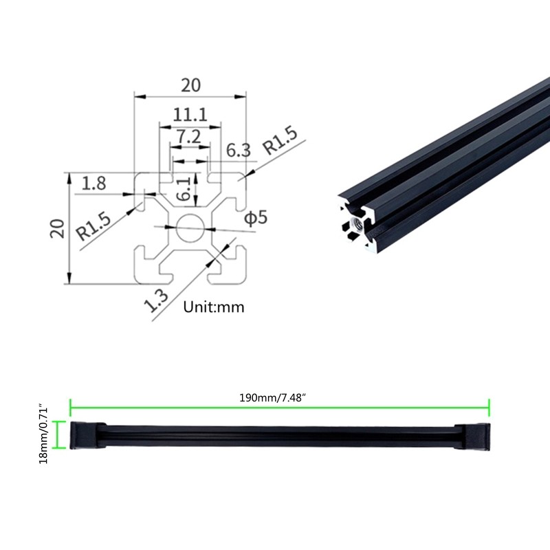3D Printer Supporting Pull Rod Set Stable Tie Rod Kit for Ender-3/ 3S