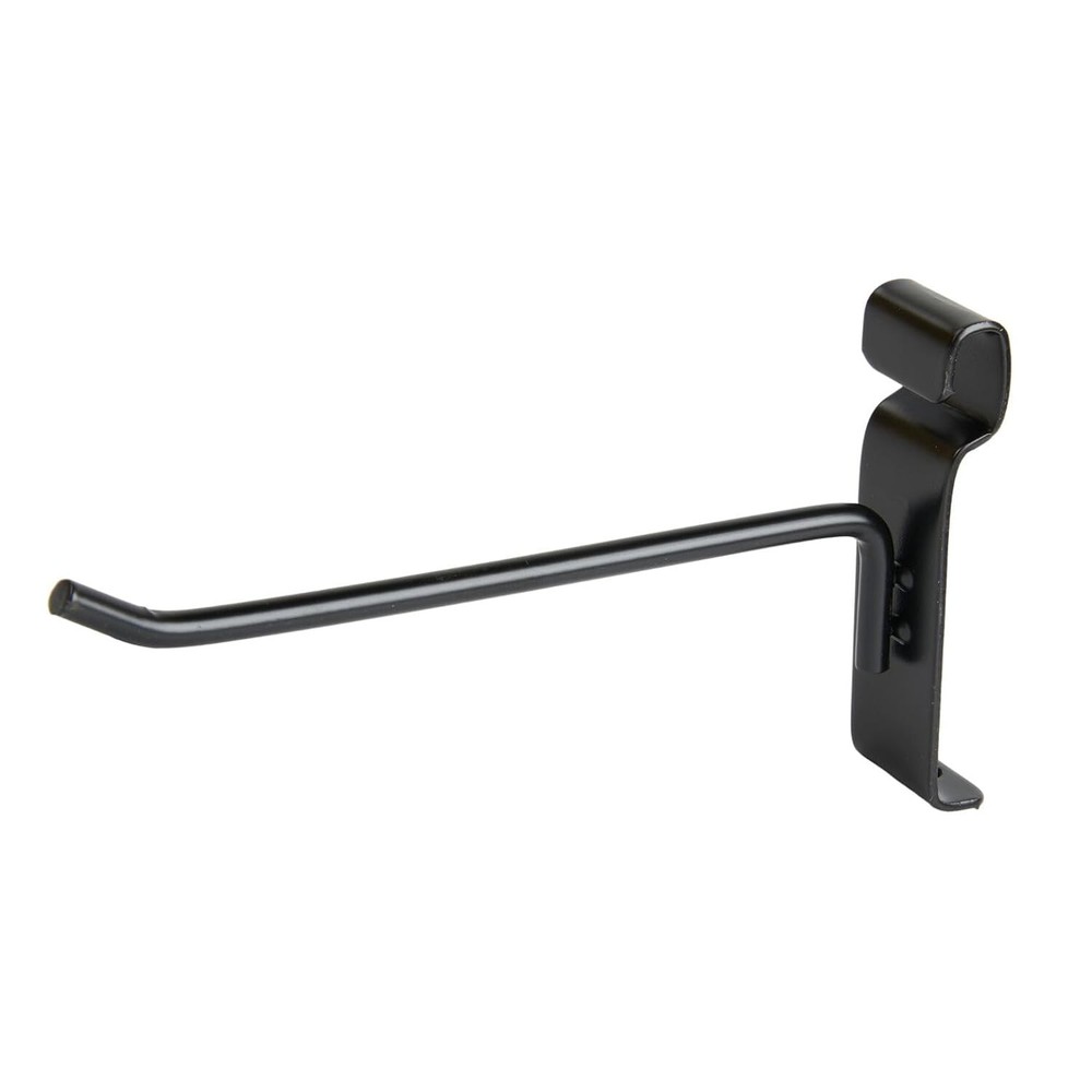 8" Wire Grid Hooks Hook Peg Gridwall 100 Black 6mm Tubing 3" OC Display Slat