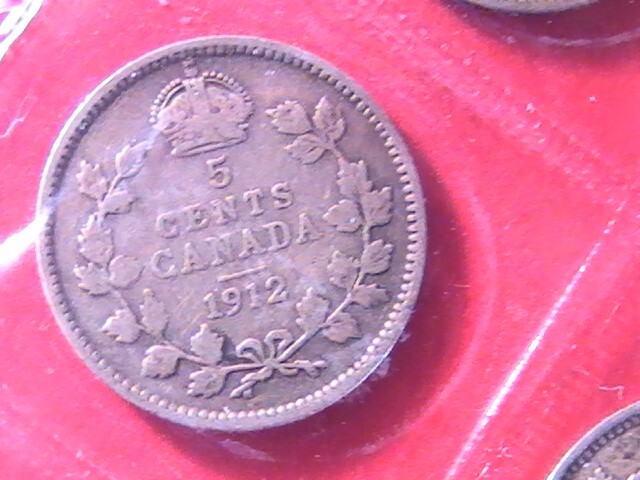 CANADA 5 CENTS SILVER 1912