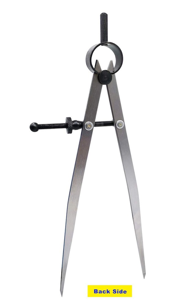 8-inch Adjustable Lockable Steel Wing Divider Leather Compass Scribe Tool