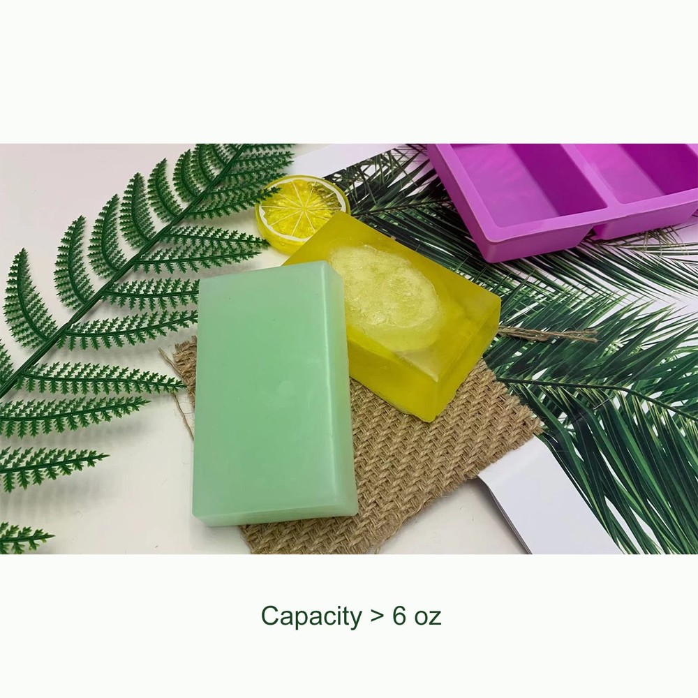 Rectangle Silicone Soap Mold 4oz Large Soap Molds for Soap Making,Rectangle S...