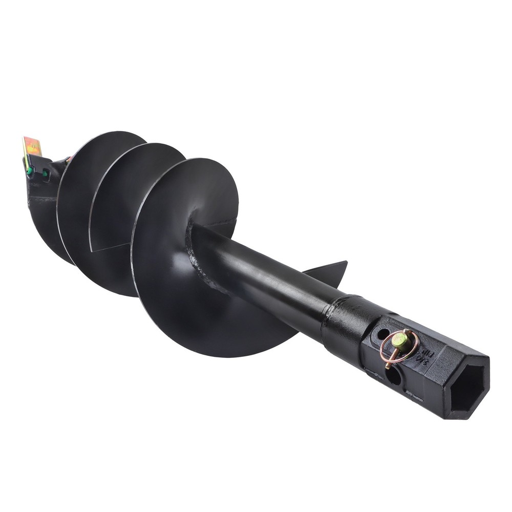 Attachments 12" x 48" Auger Bit for Post Hole Digger, 2" Hex Connect