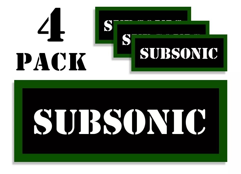 SUBSONIC Ammo Can Label Stickers Decal Ammunition (4 pack)