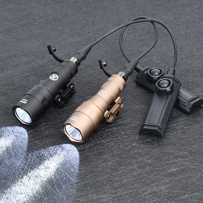 Tactical MINI M300C Flashlight Dual Function Switch Hunting Scout Weapon Light 