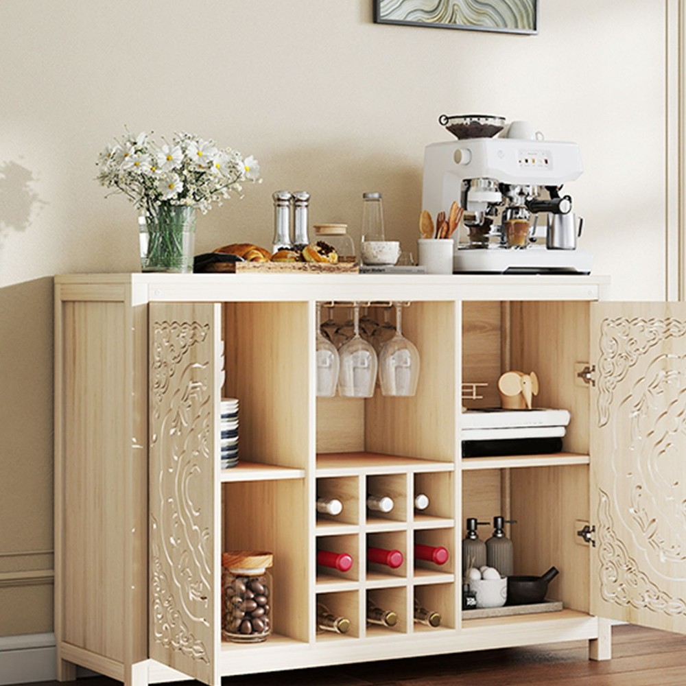 Modern Wine Bar Cabinet Buffet Storage For Dining Room Kitchen