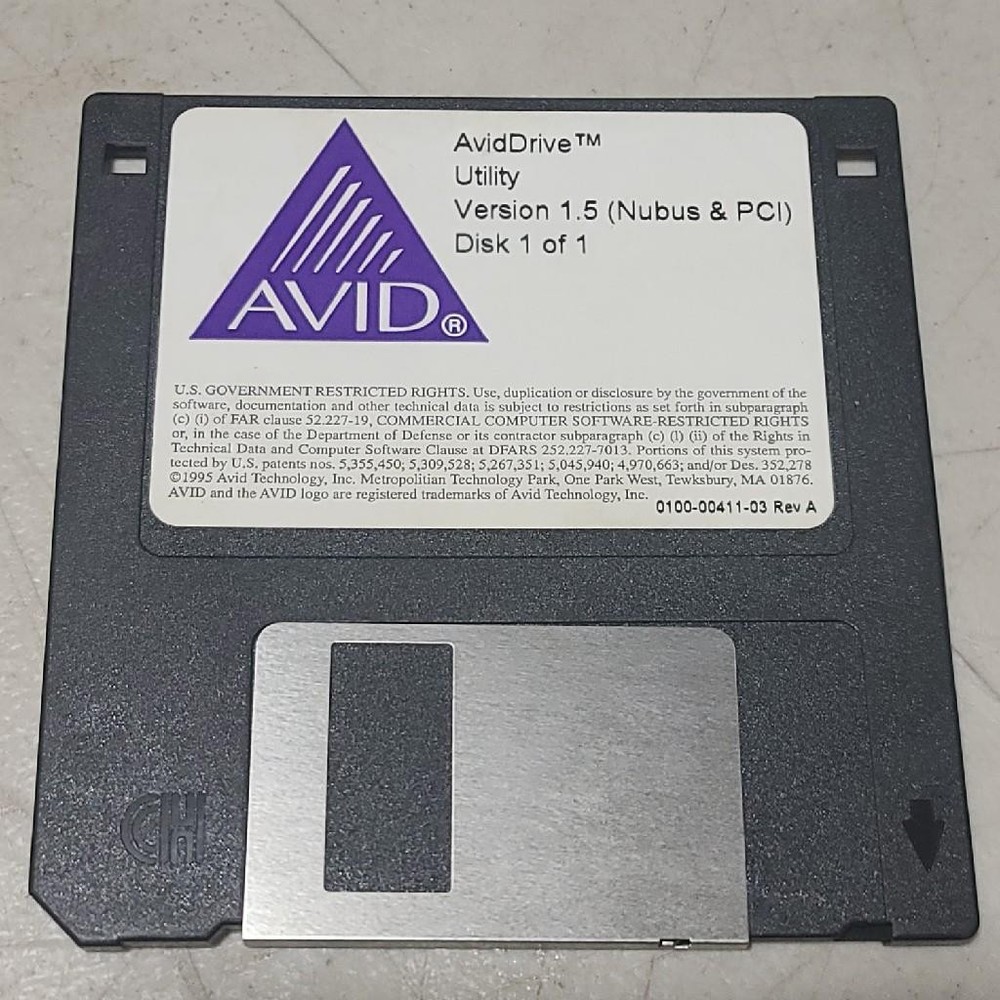 AVID Drive Utility Version 1.5 (Nubus & PCI) Disk