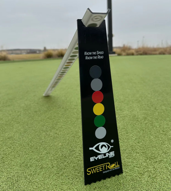 EyeLine Golf Sweet Roll Rail System is a precision putting rail that rolls ba