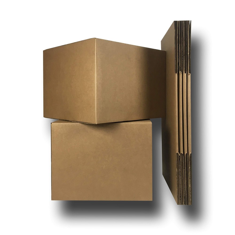 Amazon Basics Cardboard Moving Boxes for Packing and Large, 6-Pack, Brown