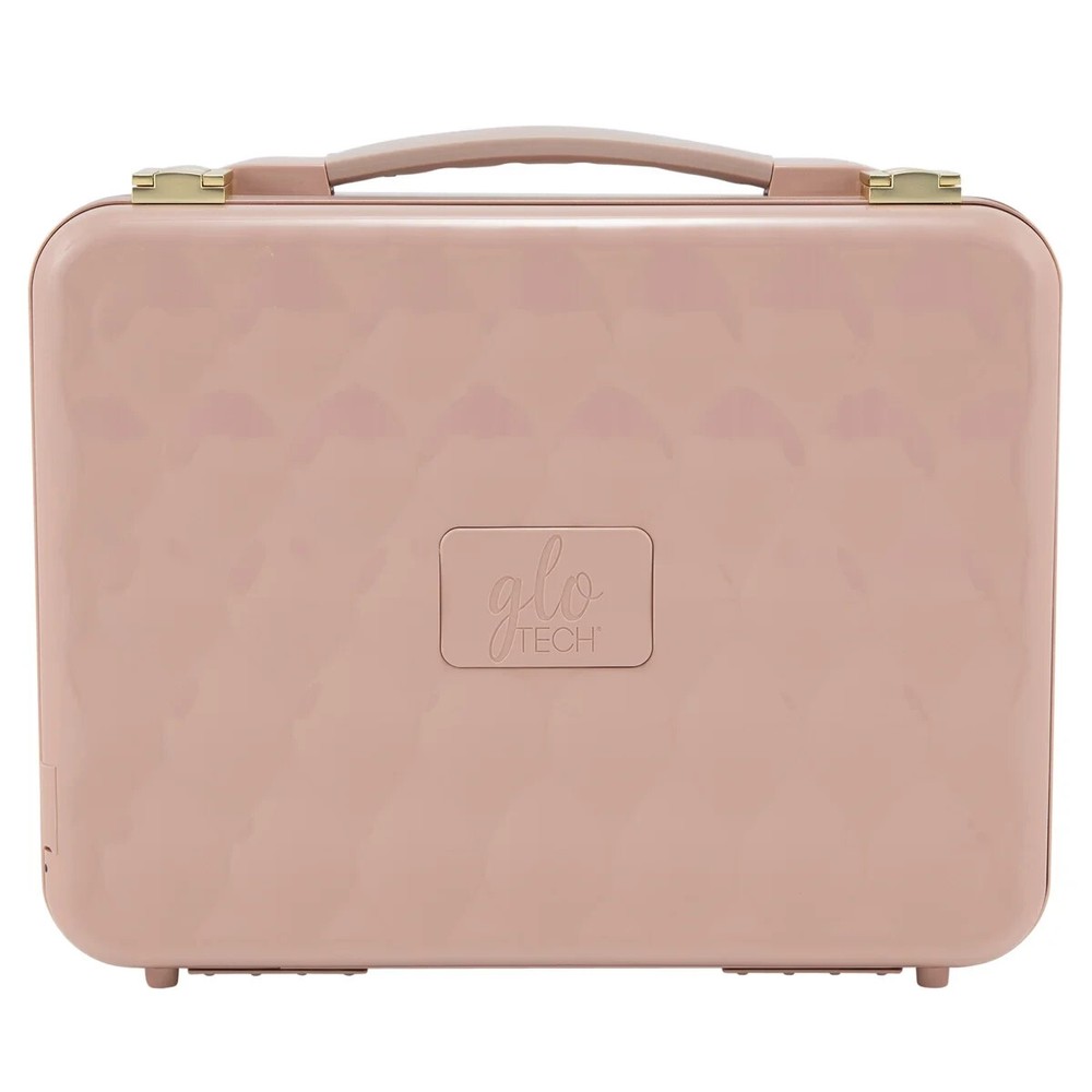 Glo Tech Beauty Case With LED Mirror - Pink - Open box