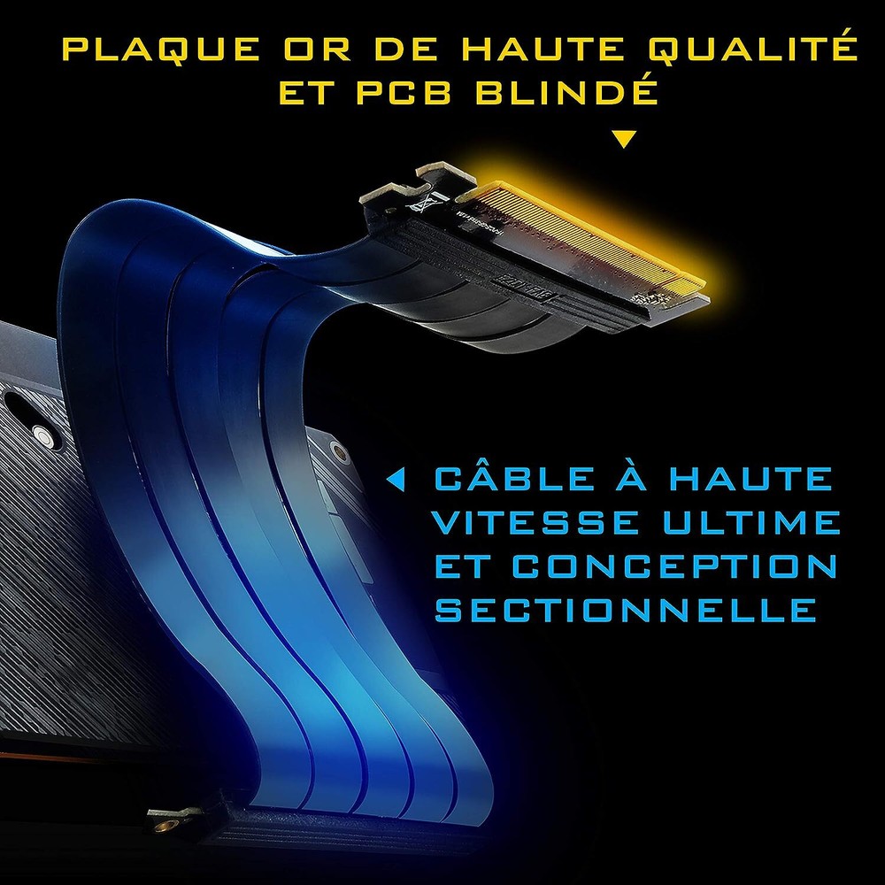 Vertical Gpu Bracket With Rgb Lighting Pcie Riser Compatible With Atx Cases