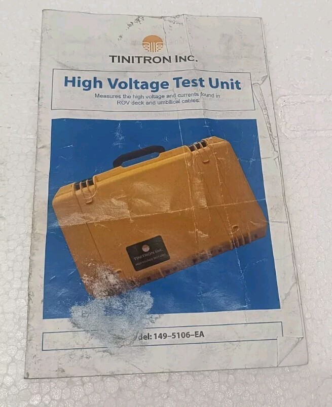 TINITRON INC. HIGH VOLTAGE TEST UNIT FOR ROV MODEL:149-5106-EA