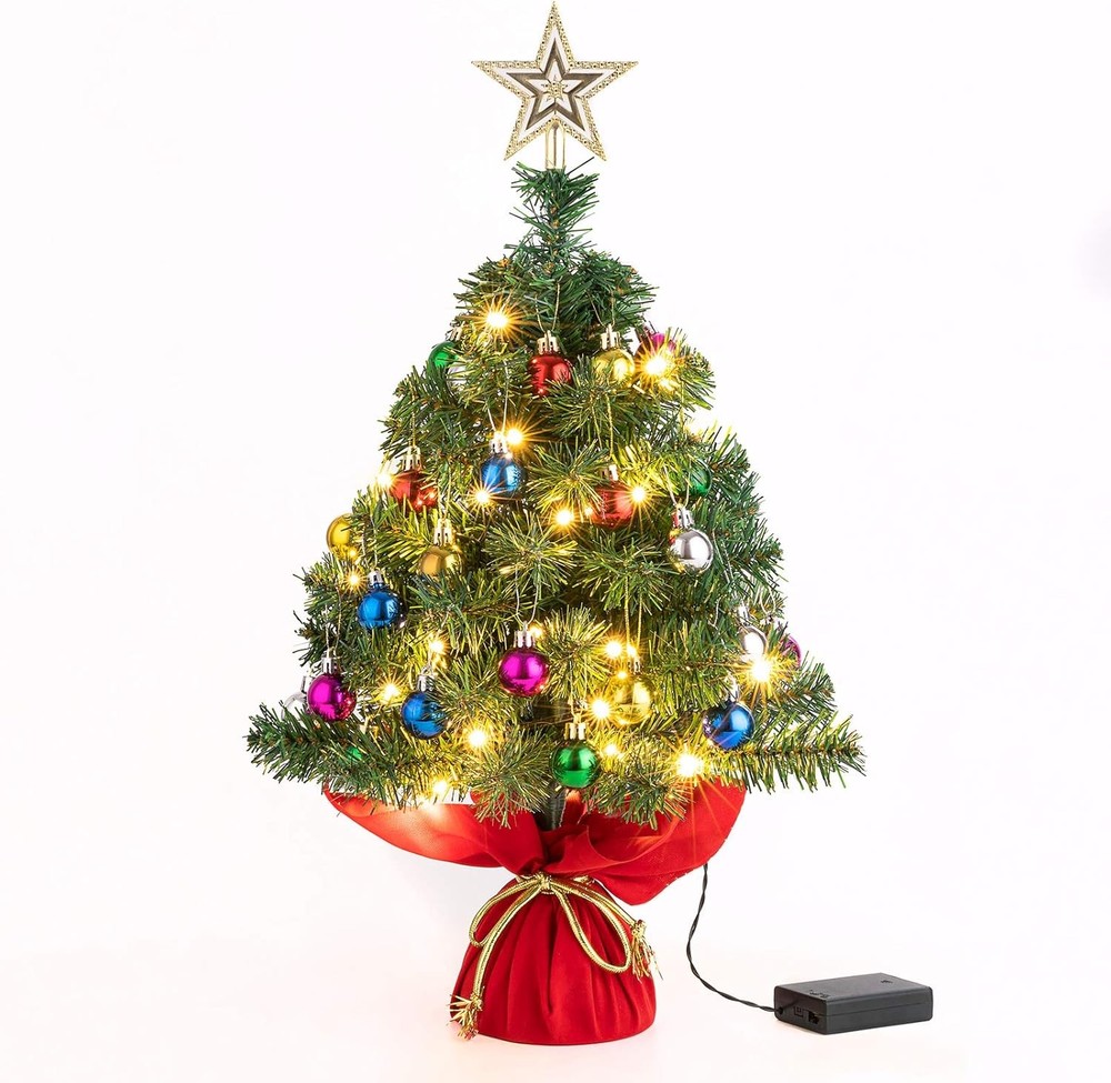 Sunnyglade 22Inch Tabletop Christmas Tree Mini Artificial Green