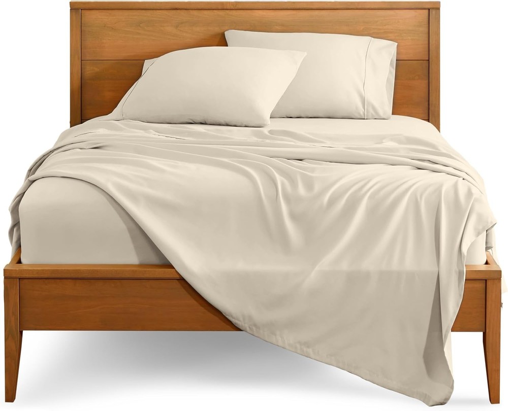 Queen Sheet Set Luxury 1800 Ultra-Soft Microfiber Bed Sheets Double Brushed Deep