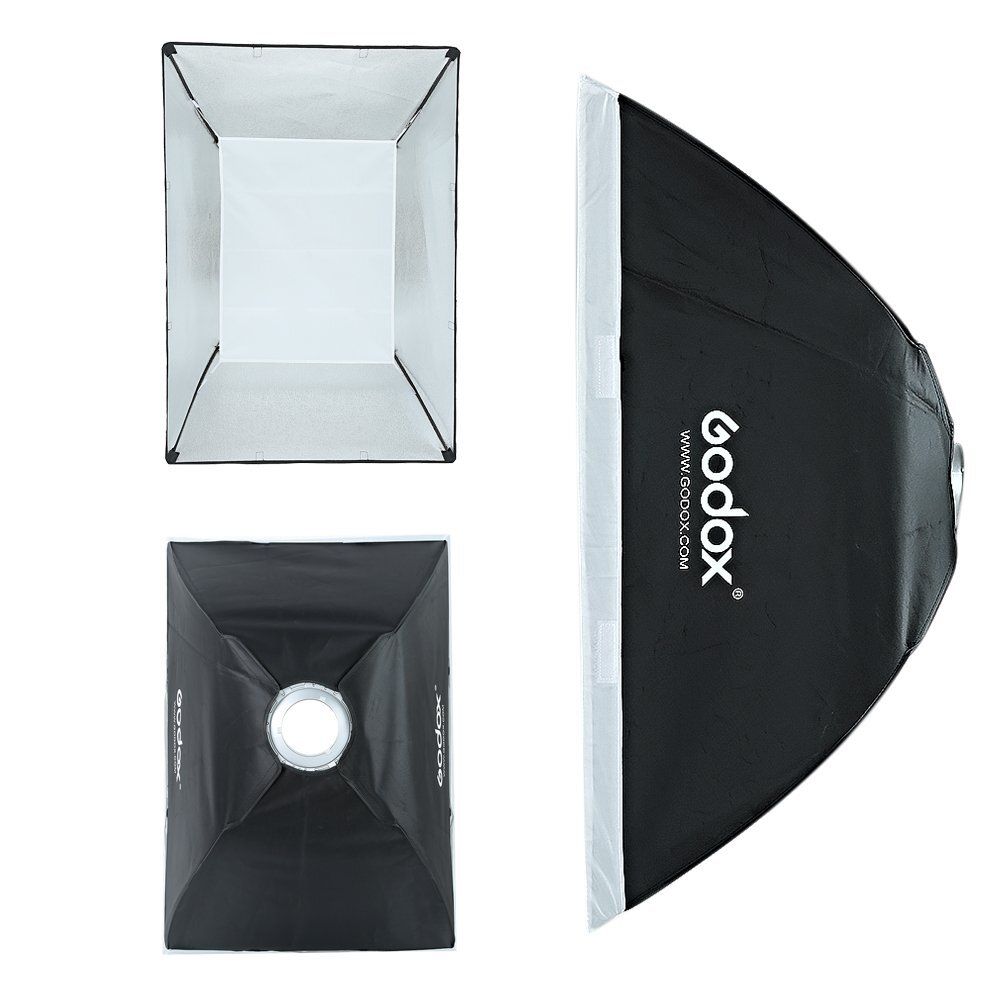 US 2*Godox 24"x35" 60x90cm Softbox Bowens Diffuser For Studio Flash Monolight