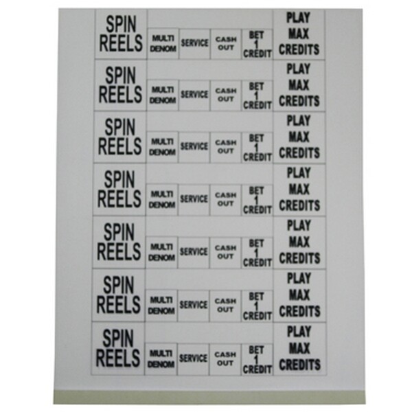 IGT, Button Legend, Set (7 Sets per Sheet) - IGT S2000, Vision (SP-Sheet-2)