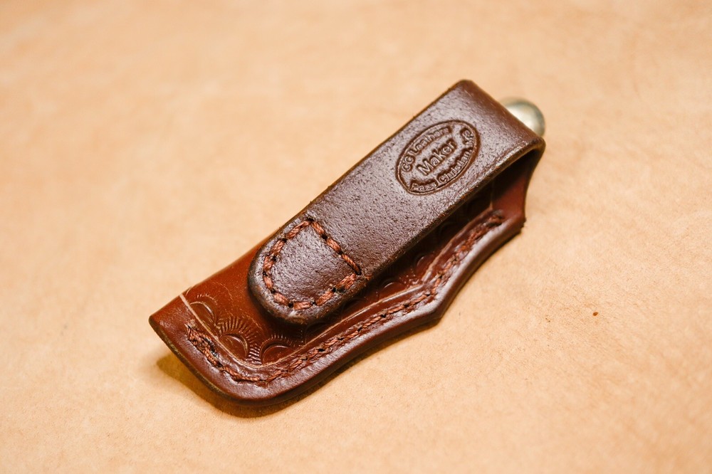 Custom Leather Sheath for 4" Trapper
