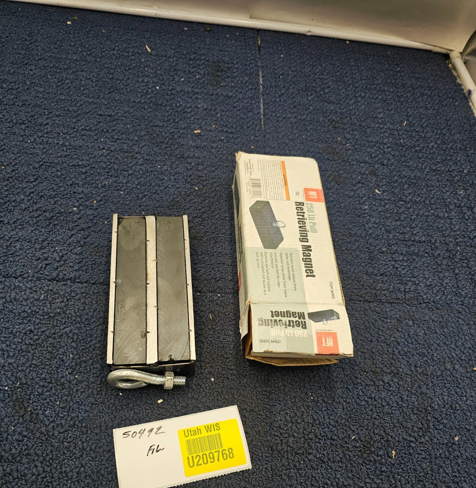 HFT Strong 250LB Pound Capacity Pull Retrieving Magnet Puller Lift Lifter Plate