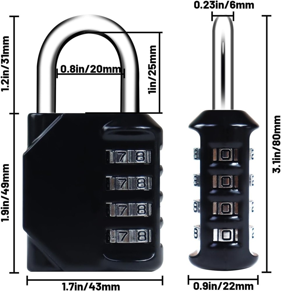 Heavy-Duty Waterproof Combination Lock for Toolbox, Gates & Storage Units
