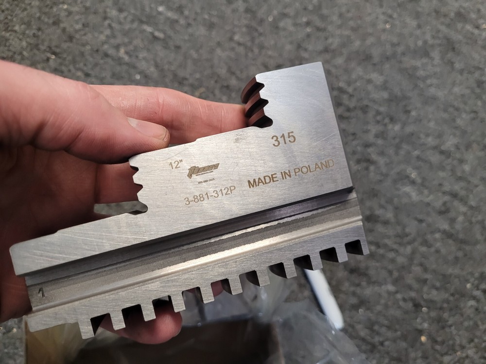 TMX HARD OUTSIDE SOLID JAWS 3-881-312P, FOR 12" SCROLL CHUCK