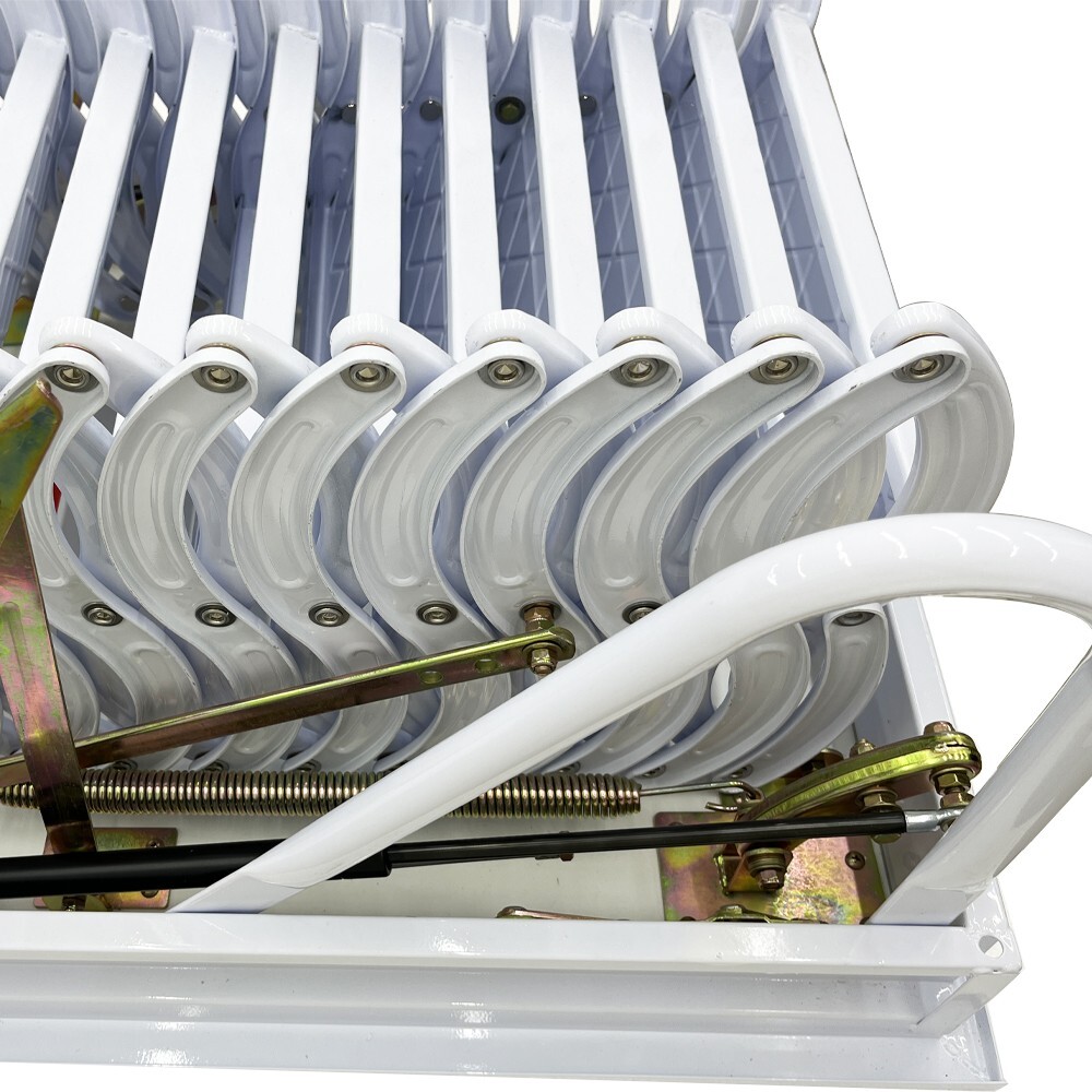 12 Steps Carbon Steel White Attic Pull Down Ceiling Ladder Folding Loft Stairs