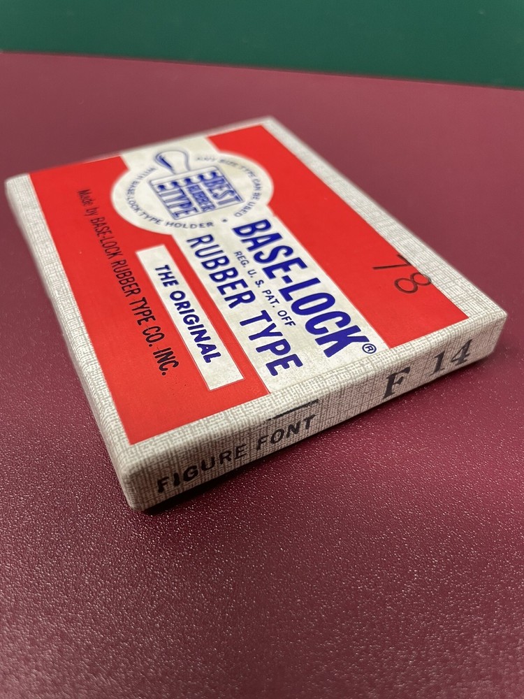 BASE-LOCK Rubber Type Font F14 Printing Type, Rubber Stamp, Letterpress
