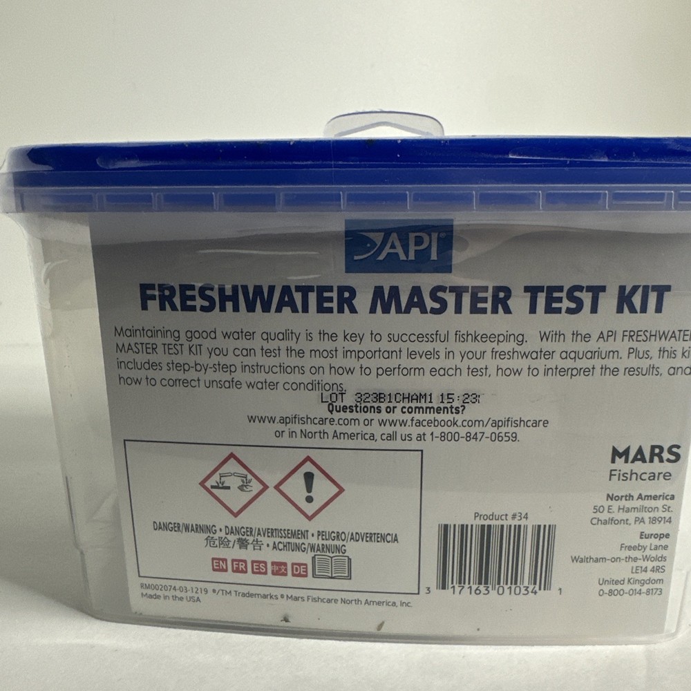 API FRESH WATER MASTER TEST KIT, OVER 800 TESTS, SEALED, NEW! Expires 4/2028